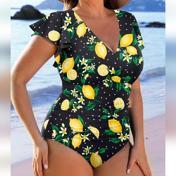 DACI Ruffle Tummy Control Swimsuit - Picture 3 of 9